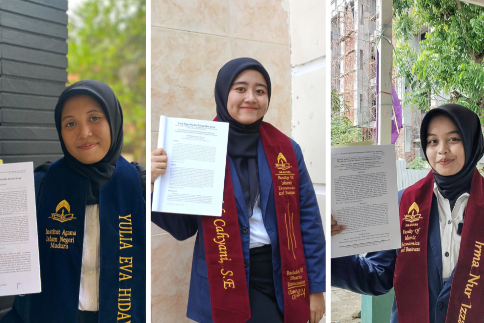 Tiga Mahasiswi Ekonomi Syariah Lulus dengan Prestasi Gemilang (Lulus tanpa Skripsi).